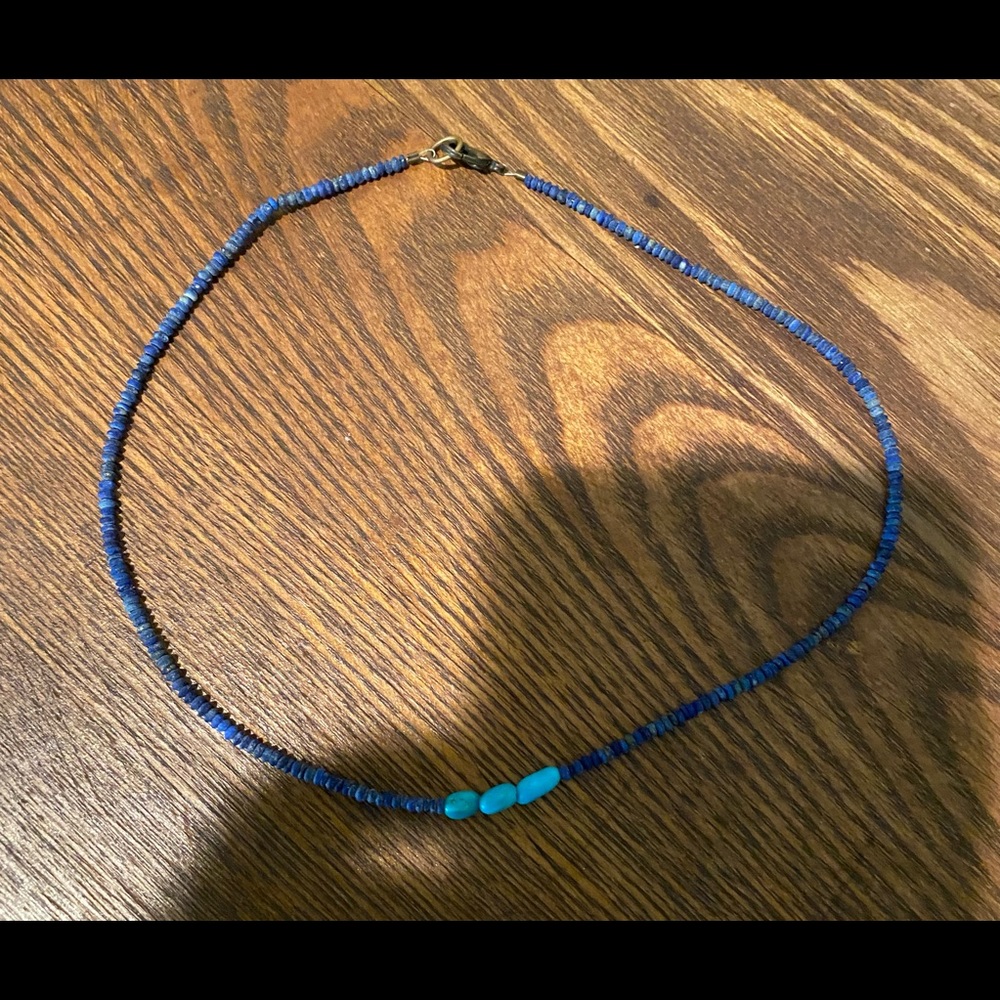 Denim Lapis Turquoise Choker